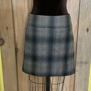 The Limited Gray Plaid Mini Skirt